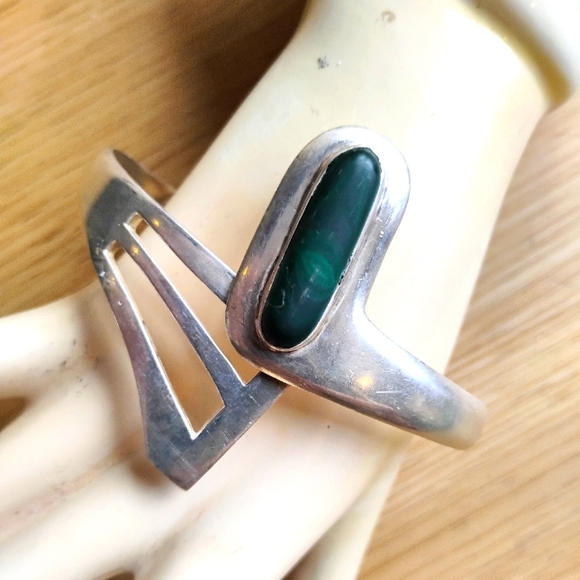 Taxco Sterling 950 Modernist Clamper Bracelet CDC TD-27...